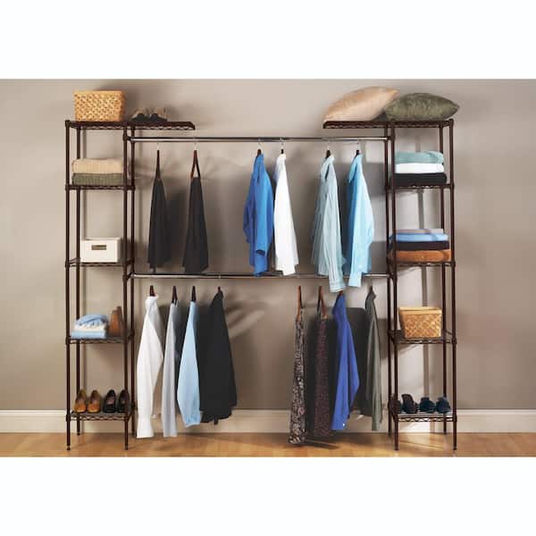 Basics Fabric 4-Drawer Storage Organizer Unit for Closet, Bronze