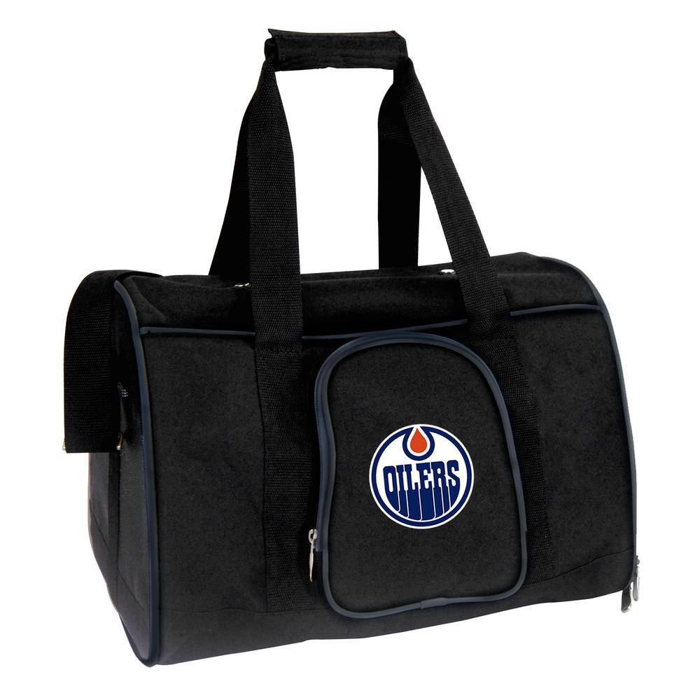 Denco NHL Edmonton Oilers Pet Carrier Premium 16 in. Bag in Navy