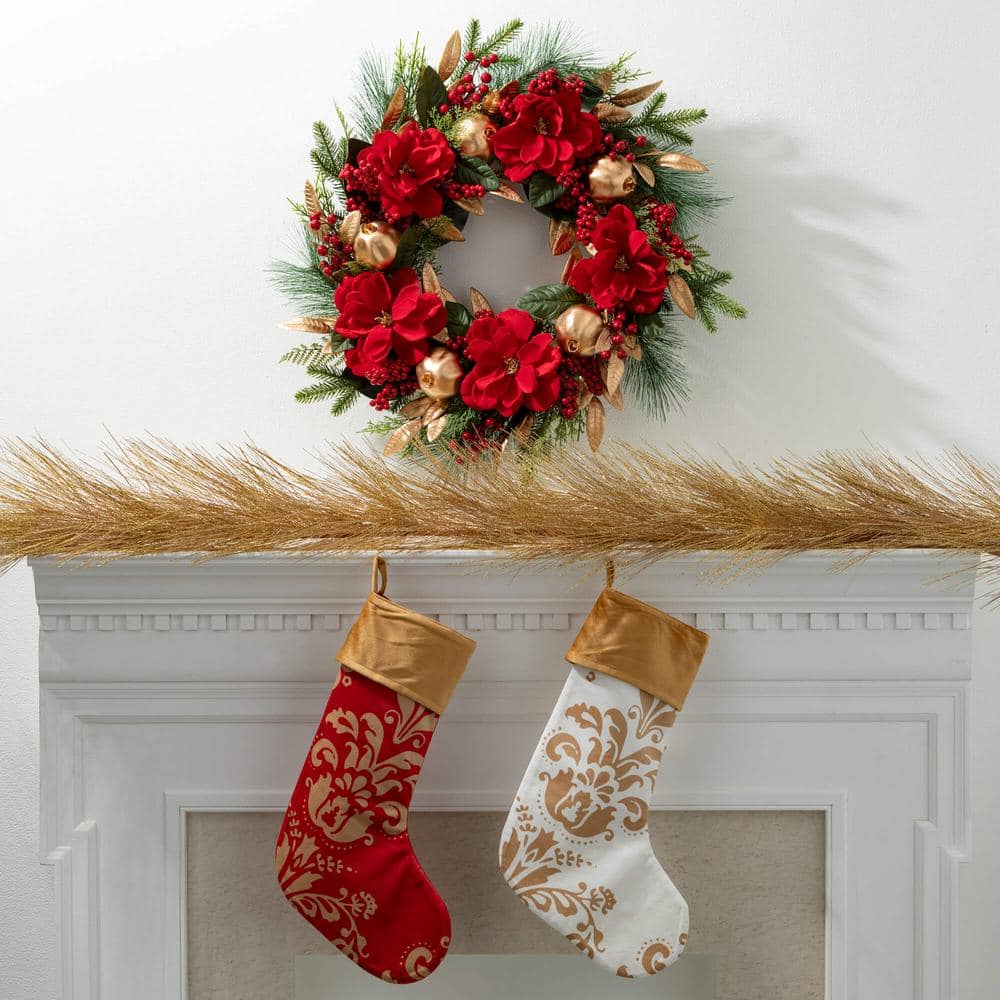 72" Gold Metallic Artificial Pine Christmas Garland
