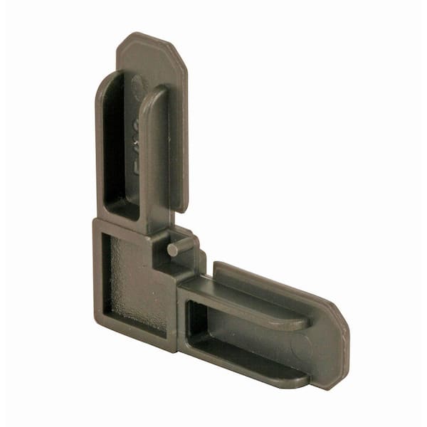 7/16 in. x 3/4 in. Bronze Plastic Screen Frame Corner (100-pack)