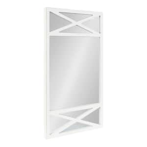 Thacker 22.00 in. W x 40.00 in. H Rectangle Wood White Framed Modern Full Length Mirror