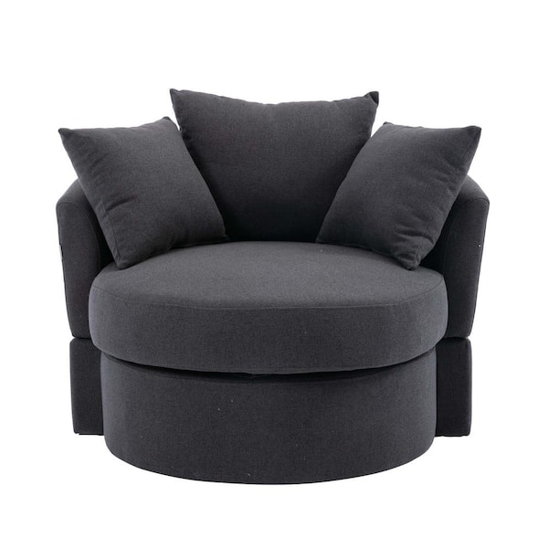 wetiny 40 in. Wide Gray 2-Seat Square Arm Polyester Mid-Century Modern Straight Sofa