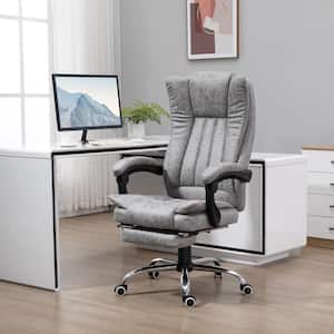 Microfiber Adjustable Height Ergonomic Office Chair in Gray with Arms