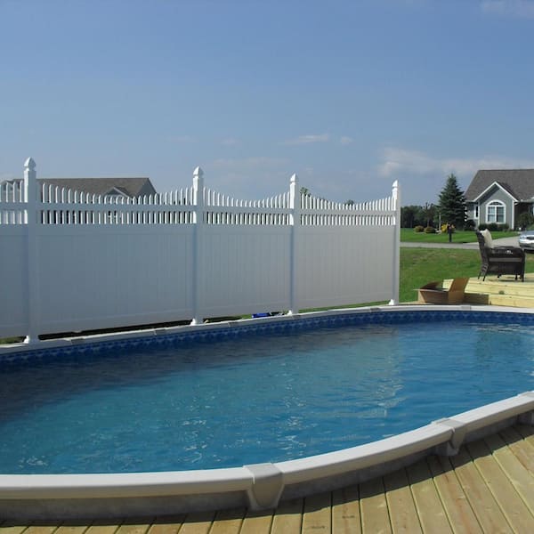 Weatherables Dora 6 ft. H x 6 ft. W White Vinyl Privacy Fence Panel Kit