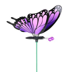 WindyWing Butterfly Ombre 1.31 ft. Purple Plastic Garden Stake