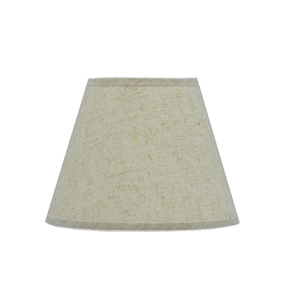 Flaxen Linen Empire Lamp Shade with Spider Construction, 9"