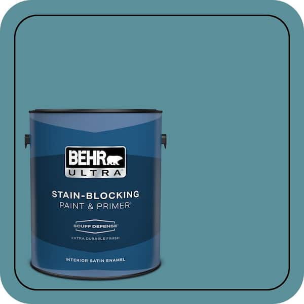 BEHR ULTRA 1 gal. Home Decorators Collection #HDC-AC-23A Cabana Blue Extra Durable Satin Enamel Interior Paint & Primer