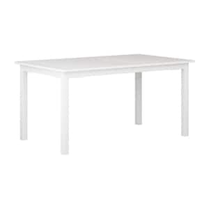 Miramar White Wood Outdoor Dining Table