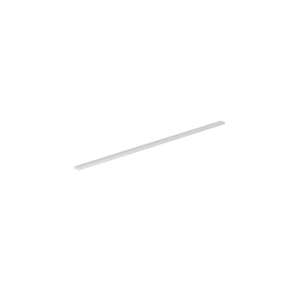 Unbranded Norfolk Shaker 96 in. W x 0.75 in. H x 0.25 in. D in Painted White Scribe Molding in Assembled Wall