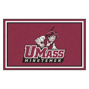NCAA - University of Massachusetts Red 6 ft. x 4 ft. Indoor Area Rug