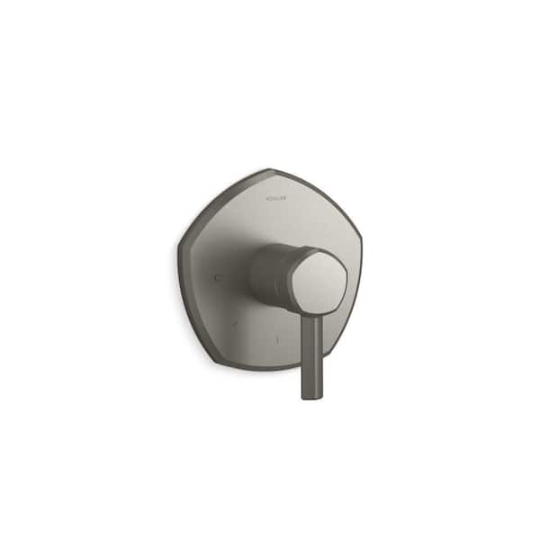 KOHLER Occasion Lever 1-Handle Tub and Shower Faucet Trim in Vibrant Brushed Nickel with Thermostatic Control
