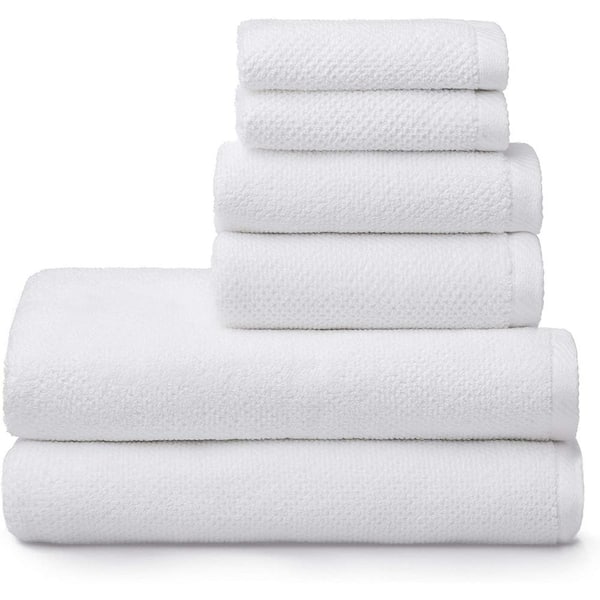 White Cotton Washcloths, Hand and Bath Towels