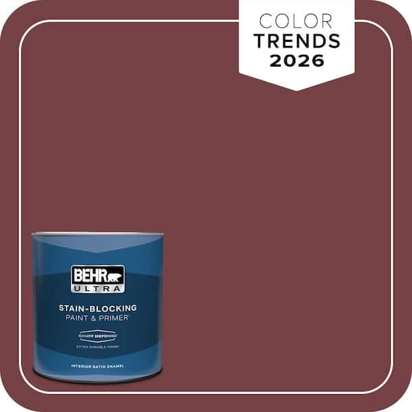 BEHR ULTRA 1 qt. #MQ1-15 Rumors Extra Durable Satin Enamel Interior Paint & Primer