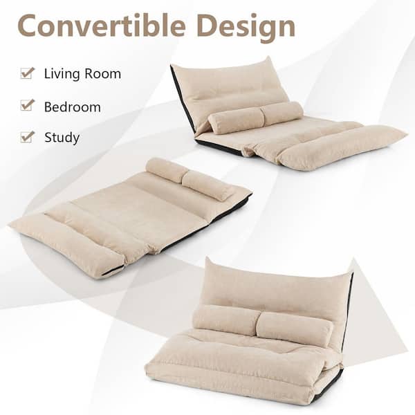 Costway Convertible Sofa Bed Folding Arm Chair Sleeper Leisure