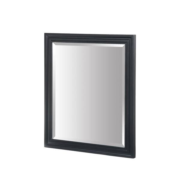 RYVYR Colorado 24 in. W x 32 in. H Framed Rectangular Beveled Edge Bathroom Vanity Mirror in Black