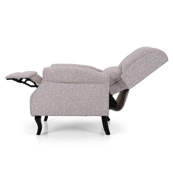 beige push back recliner