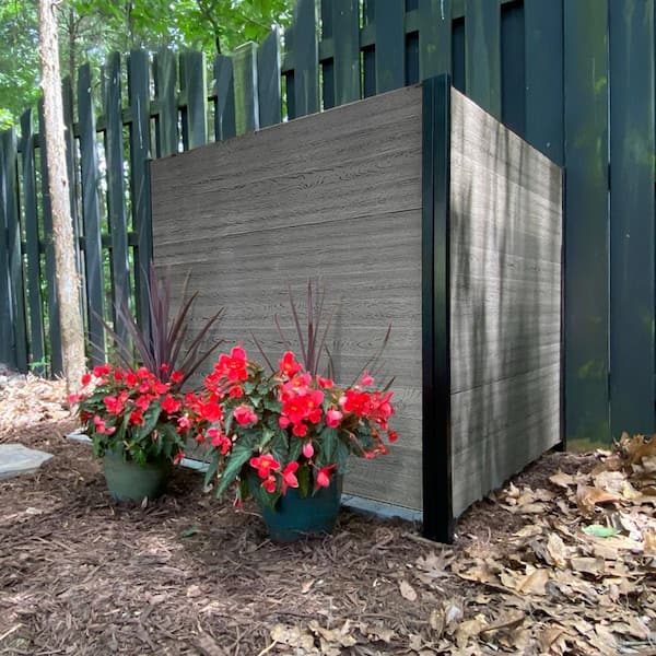 Lincoln 3.5 ft x 3.6 ft. Charcoal Vinyl Screen Kit (2-Pack)