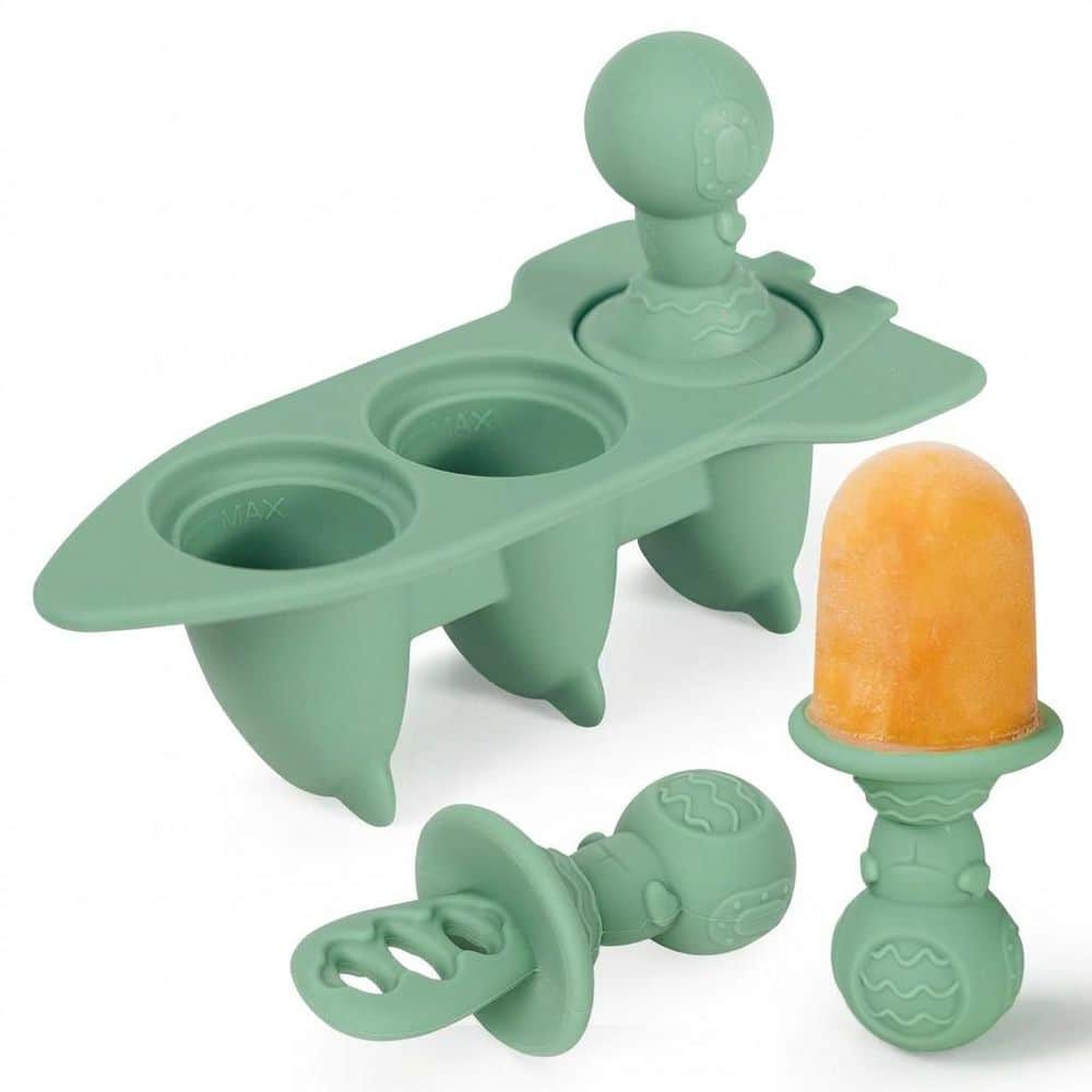 Mini Silicone Popsicle Mold with Anti-Choke Easy-Grip Handles for Baby Teething, Breastmilk Treats, 1 Set price history on PriceWatchPro