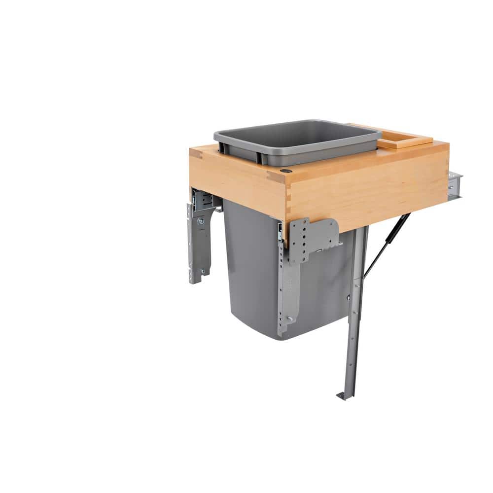 Single 50 Qt. Pull-Out Top Mount Maple and Silver Container with Rev-A-Motion Soft-Close price history on PriceWatchPro
