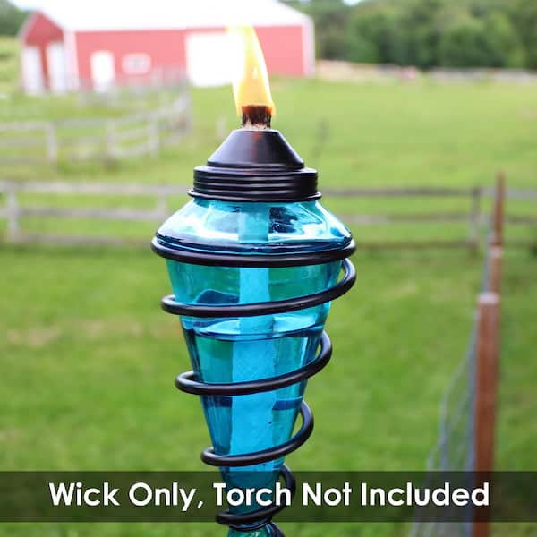 Sunnydaze Replacement Fiberglass Wicks for Outdoor Tiki Torches and Lamps, Set of 12