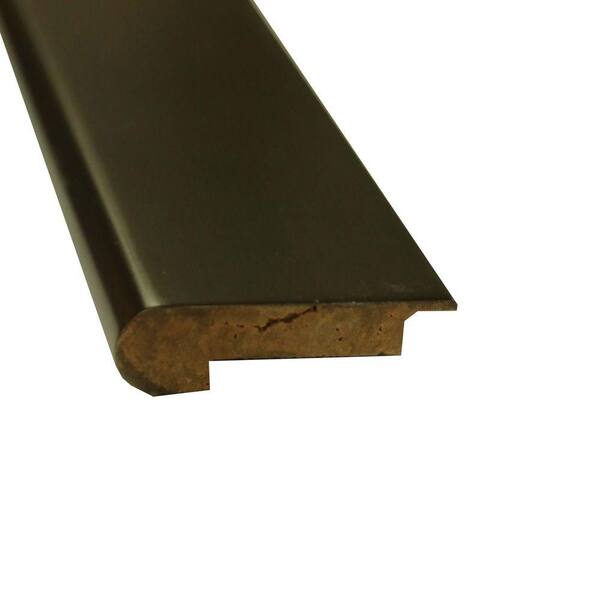 Islander Stained Ebony 1 in. Thick x 3-5/8 in. Wide x 72-3/4 in. Length Strand Bamboo Overlap Stair Nose Molding