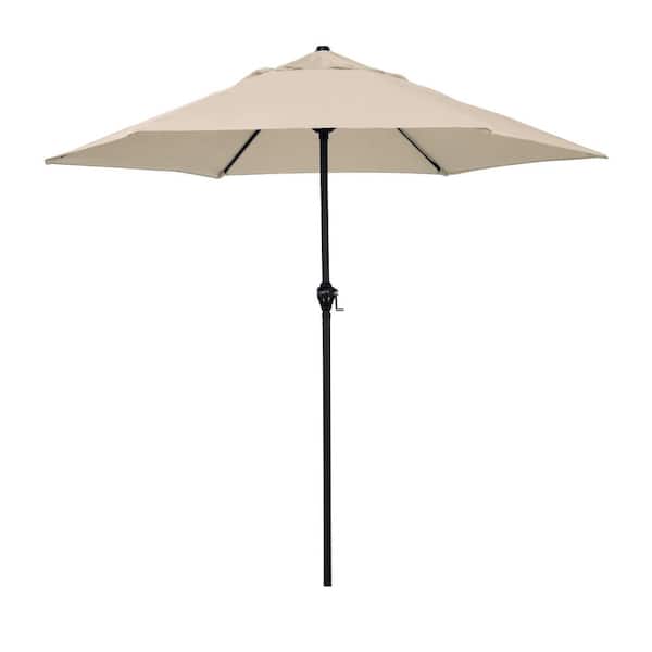 Astella 9 ft. Steel Market Push Tilt Patio Umbrella in Polyester Antique Beige