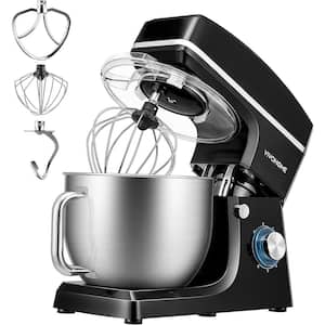 7.5 Qt. 6-Speed Black Tilt-Head Kitchen Electric Stand Mixer with Accessories, ETL Listed