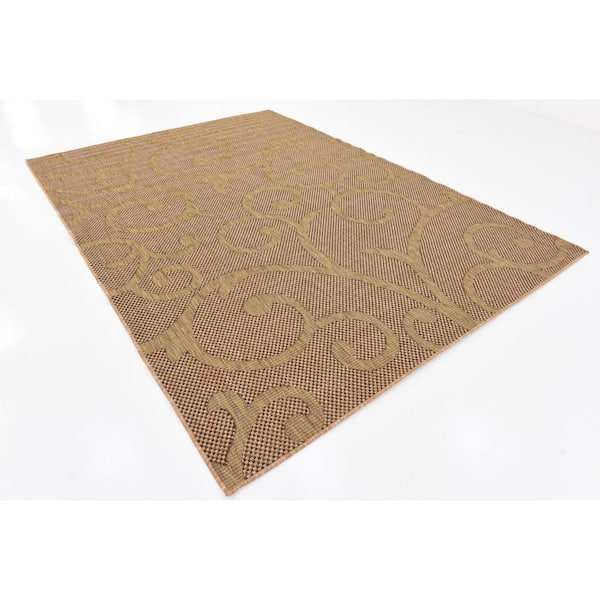 Outdoor Vine Light Brown 7' 0 x 10' 0 Area Rug