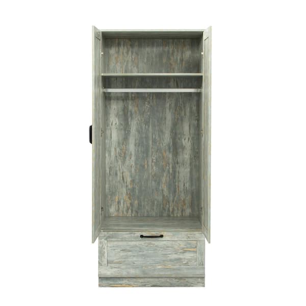 Armoire - 68 x 38 x H 165 cm - Gris