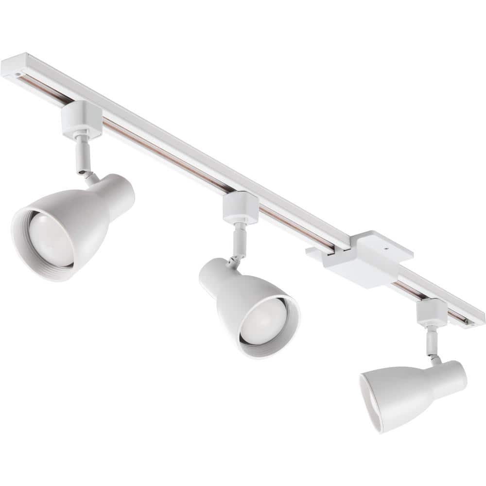 Matte White 3-Light LED Track Lighting Kit