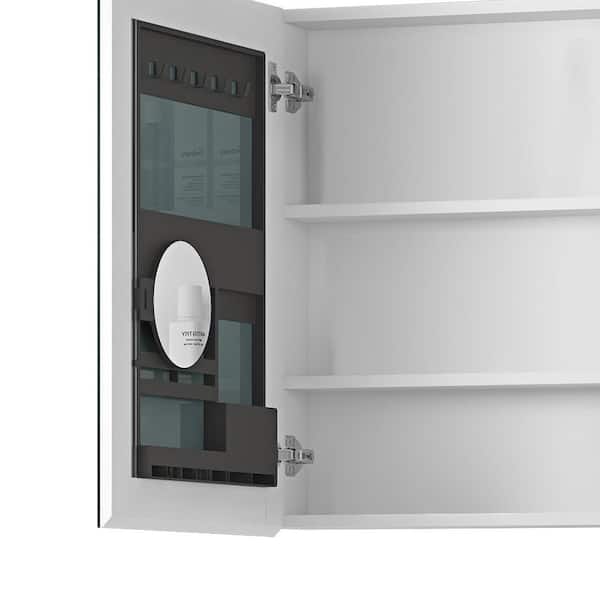 36 in. W x 26 in. H Double Door Rectangular Engineered Wood Medicine Cabinet with Mirror