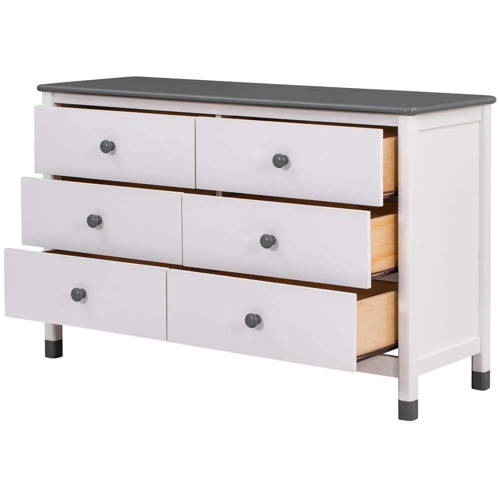 47 in. W x 17 in. D x 30 in. H Bathroom White Linen Cabinet
