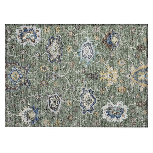 Chantille Machine Washable Indoor/Outdoor Abstract ACN2895 Basil 2 ft. x 3 ft. Accent Rug