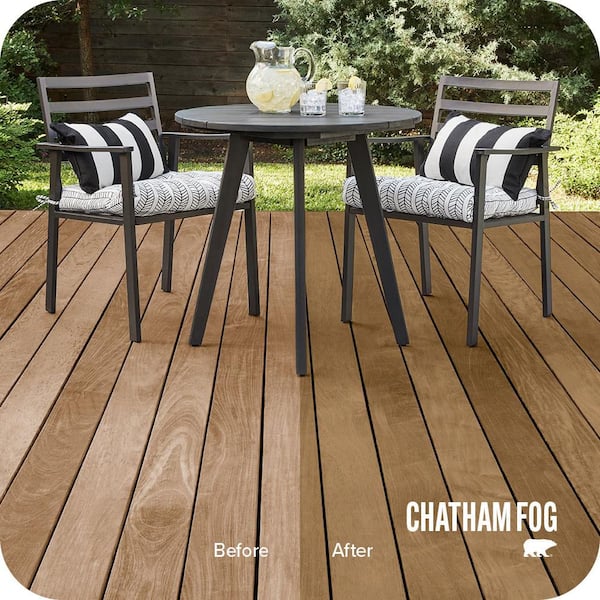 1 gal. #ST-154 Chatham Fog Semi-Transparent Waterproofing Exterior Wood Stain and Sealer
