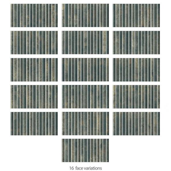 Merola Tile Rubik Verde 5-7/8 in. x 11-3/4 in. Ceramic Wall Tile