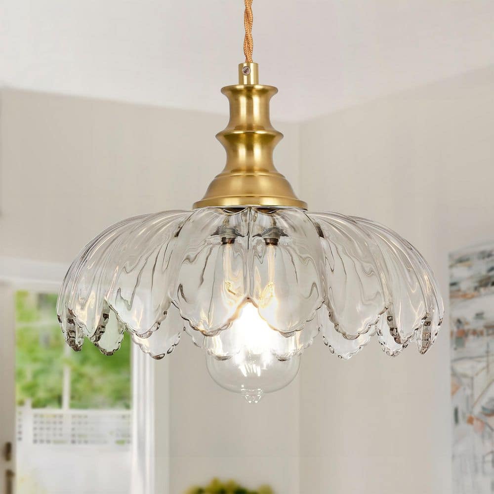 Henveton Jasslynn 60W Clear Glass Modern Pendant Light with