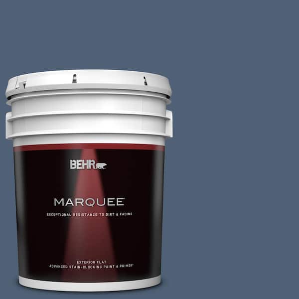 BEHR MARQUEE 5 gal. #BIC-52 Loyalty Flat Exterior Paint & Primer