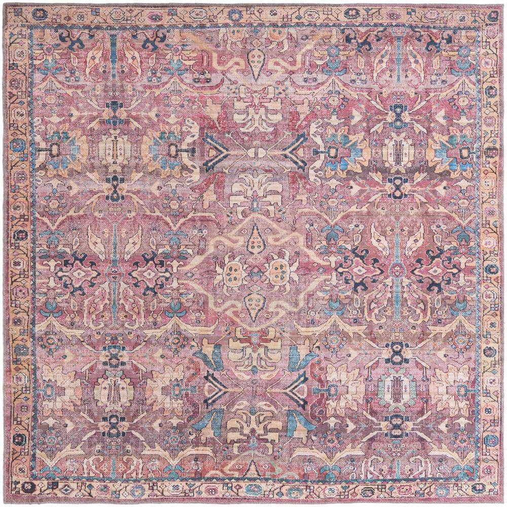 Nostalgia Katie Pink 8 ft. Square Machine Washable Area Rug price history on PriceWatchPro