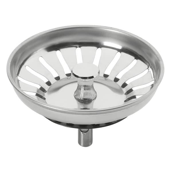 Minismus Kitchen Sink Strainer Replacement Basket with Ball Lock 3.15 Inch  - Stainless Steel Sink Plug Round Hole - for Round Post Openings - Prevents