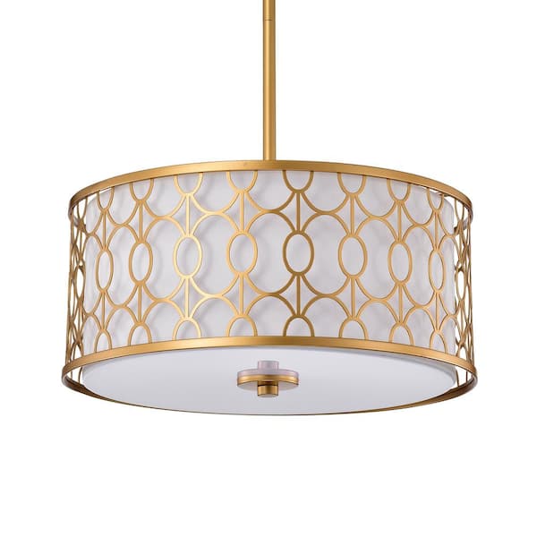 Warehouse of Tiffany Corrigan 3-Light Matte Gold Indoor Chandelier with ...