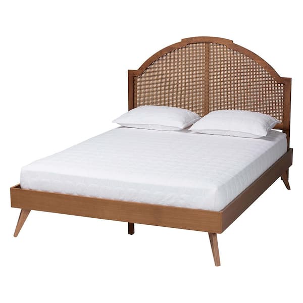 Baxton Studio Ridgely Brown Wood Frame King Platform Bed