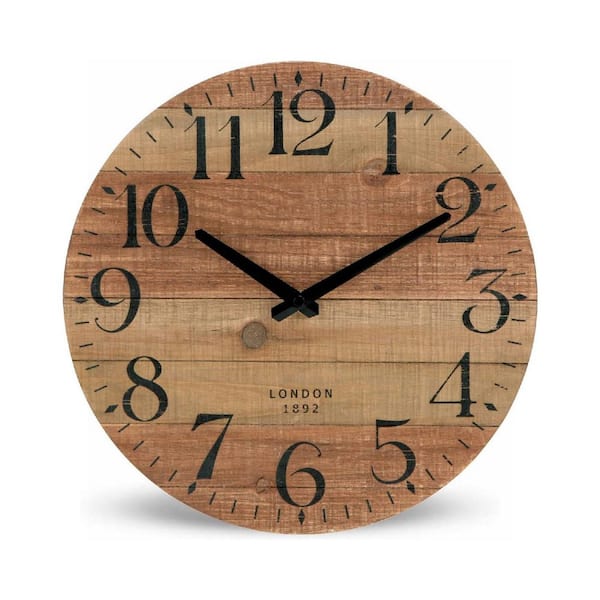 Signature DESIGN BY ASHLEY Payson Brown Analog Wood Roman Numerals