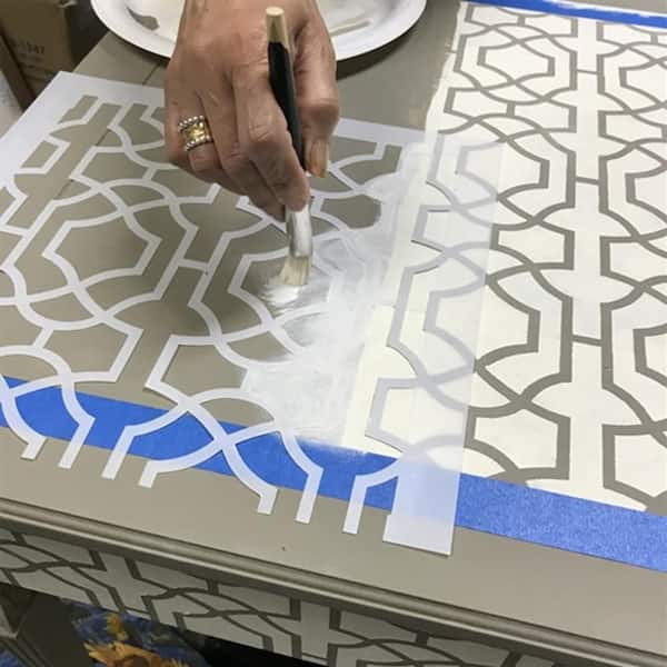 Zahara Moroccan Craft Stencils for Painting Small Furniture & Fabric