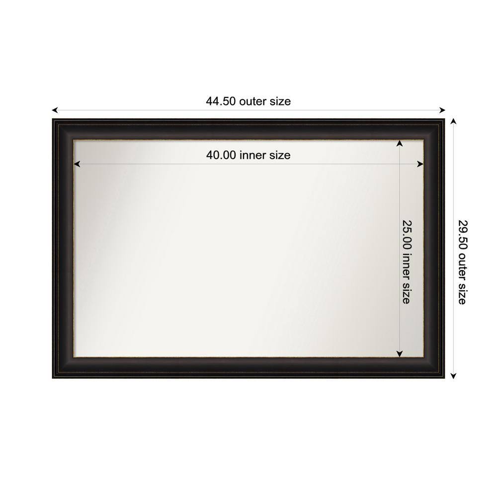 Trio Oil Rubbed Bronze 44.5 in. x 29.5 in. Custom Non-Beveled Recycled Polystyrene Framed Bathroom Vanity Wall Mirror price history on PriceWatchPro