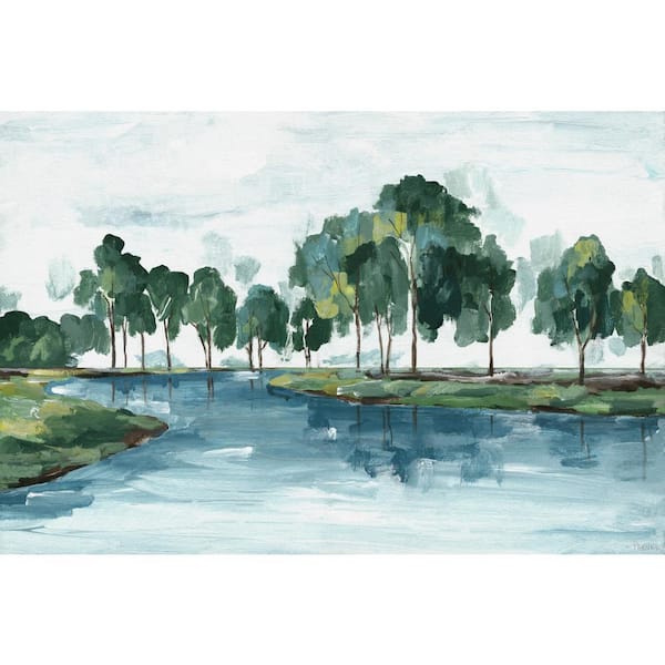 Unbranded "Cascading Dreams" by Parvez Taj Unframed Canvas Nature Art Print 20 in. x 30 in. .