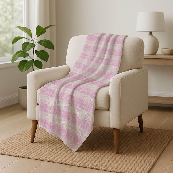 Premium Machine Washable ASB924 Pink 50 in. x 70 in. Sherpa Throw Blanket