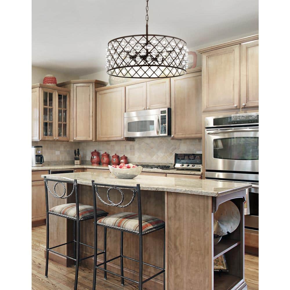 Gabrielle 23" Oil-Rubbed Bronze Crystal LED Pendant