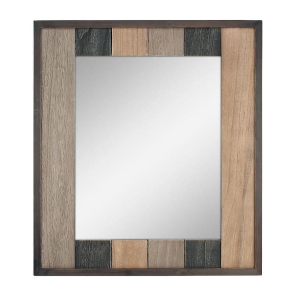 Stonebriar Collection Medium Rectangle Brown Casual Mirror (23.75 in. H x 26 in. W)