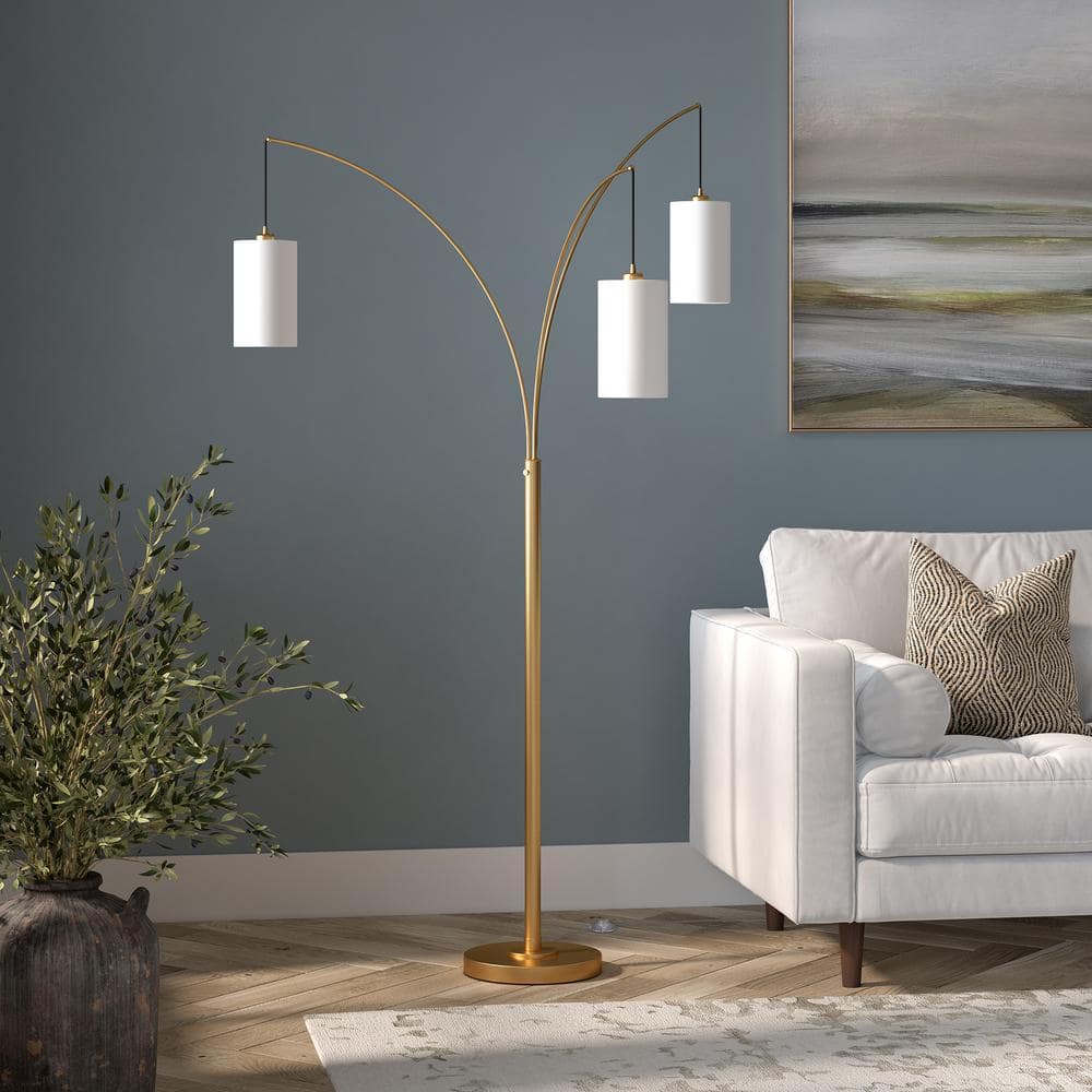 Alexa & Siri Compatible Adjustable 83" White Torchiere Floor Lamp