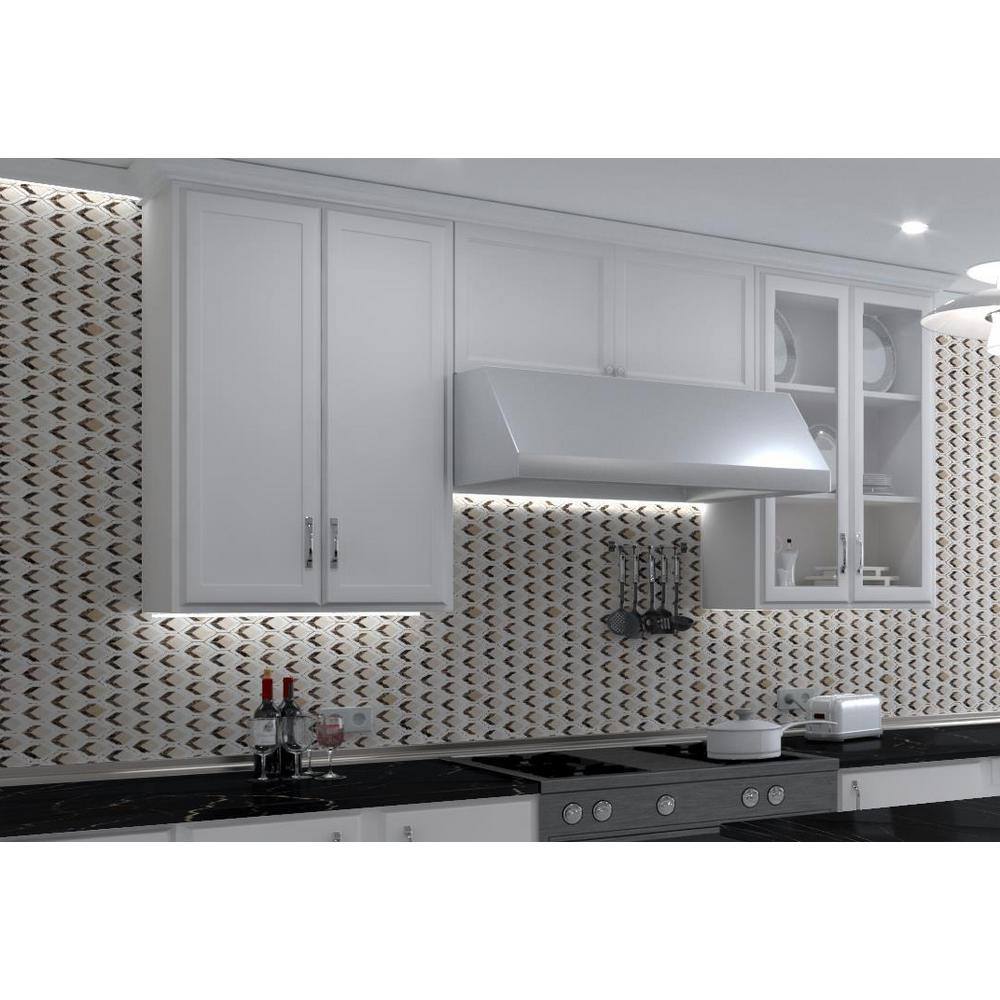 Easton Brown Diamond Patterned Marble Mosaic Tile